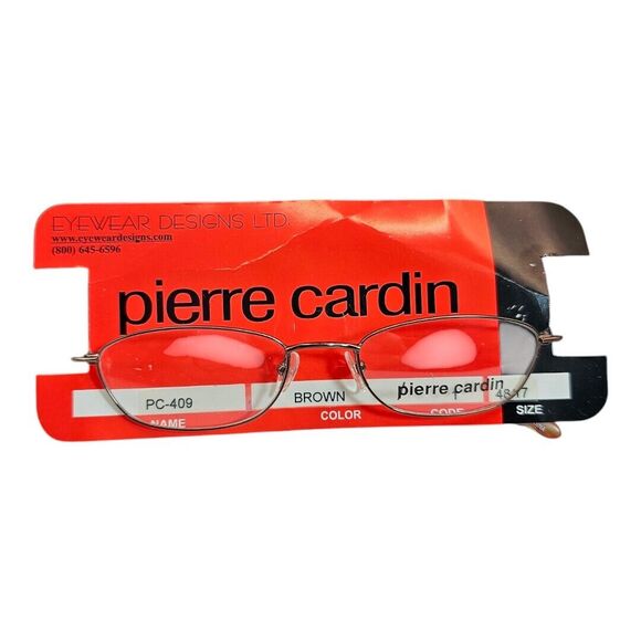 Pierre Cardin women's Eyeglass Frames PC-409 Brown 48-17 135 Clear Lenses NEW - Picture 2 of 13